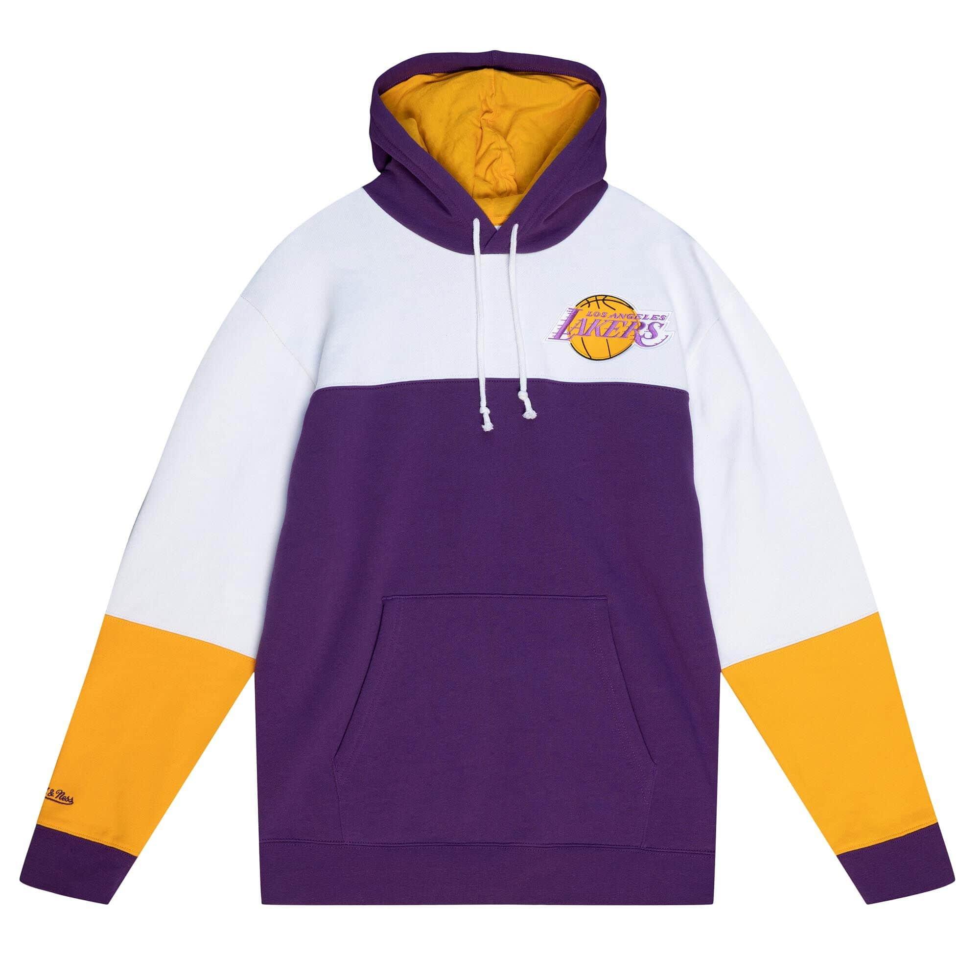 Mitchell And Ness Jumpers Los Angeles Lakers Mitchell & Ness NBA Fusion Fleece 2.0 Hoodie Jumper - Purple