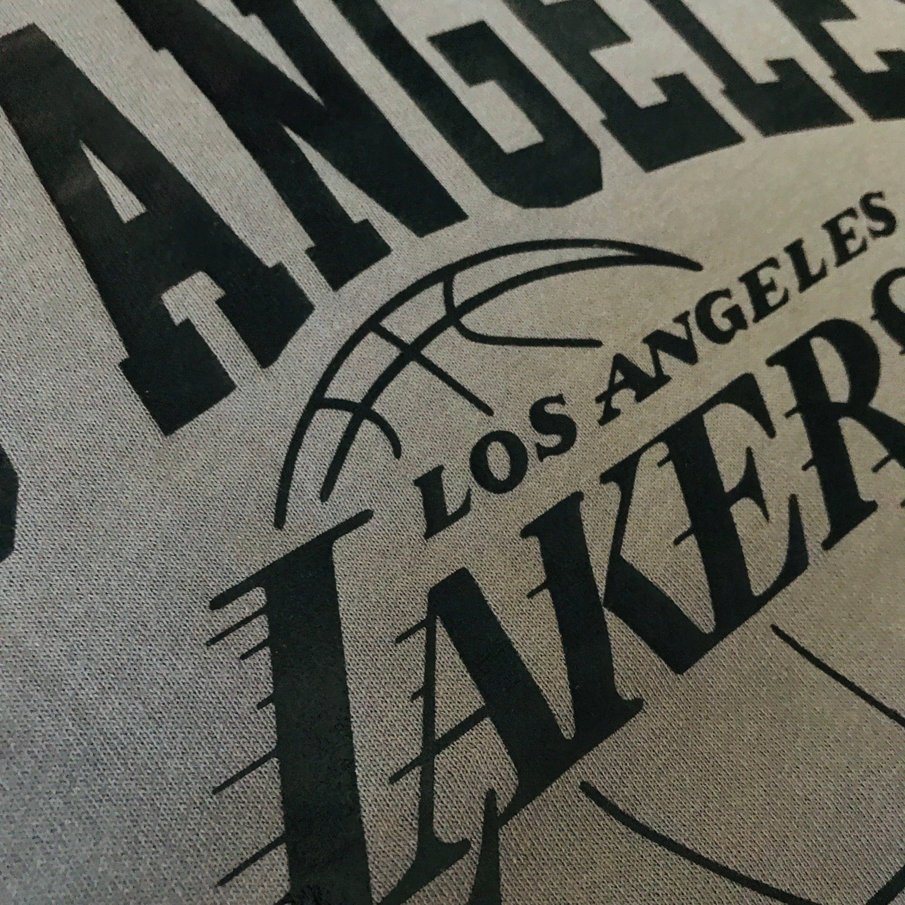 Mitchell And Ness Jumpers Los Angeles Lakers Mitchell & Ness NBA Gunmetal Arch Crew Jumper - Grey