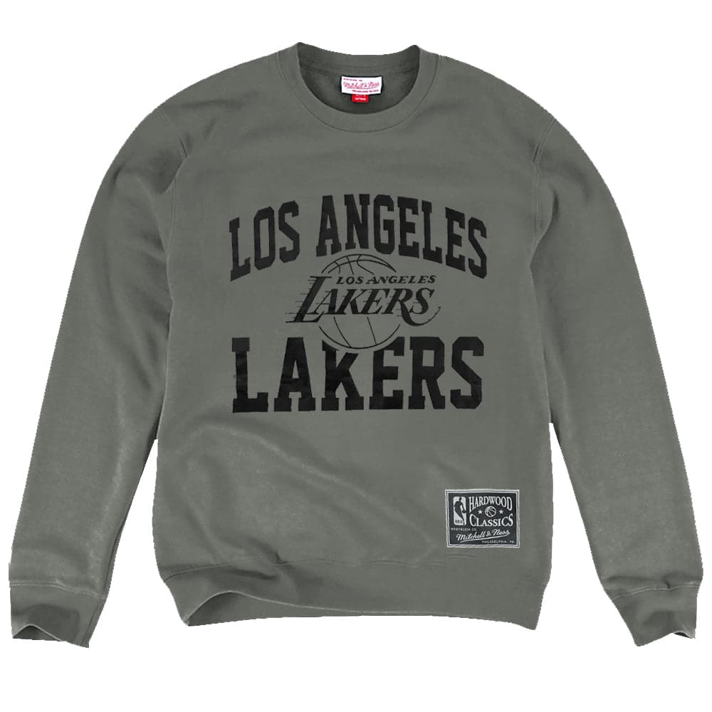 Mitchell And Ness Jumpers Los Angeles Lakers Mitchell & Ness NBA Gunmetal Arch Crew Jumper - Grey