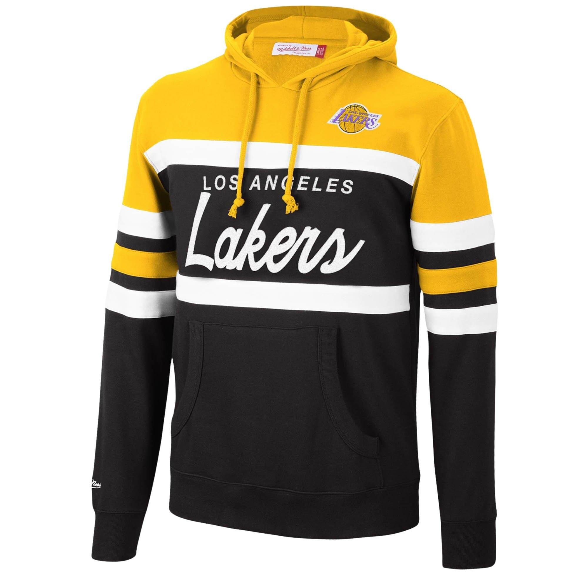 Mitchell And Ness Jumpers Los Angeles Lakers Mitchell & Ness NBA Head Coach Hoodie Jumper - Black