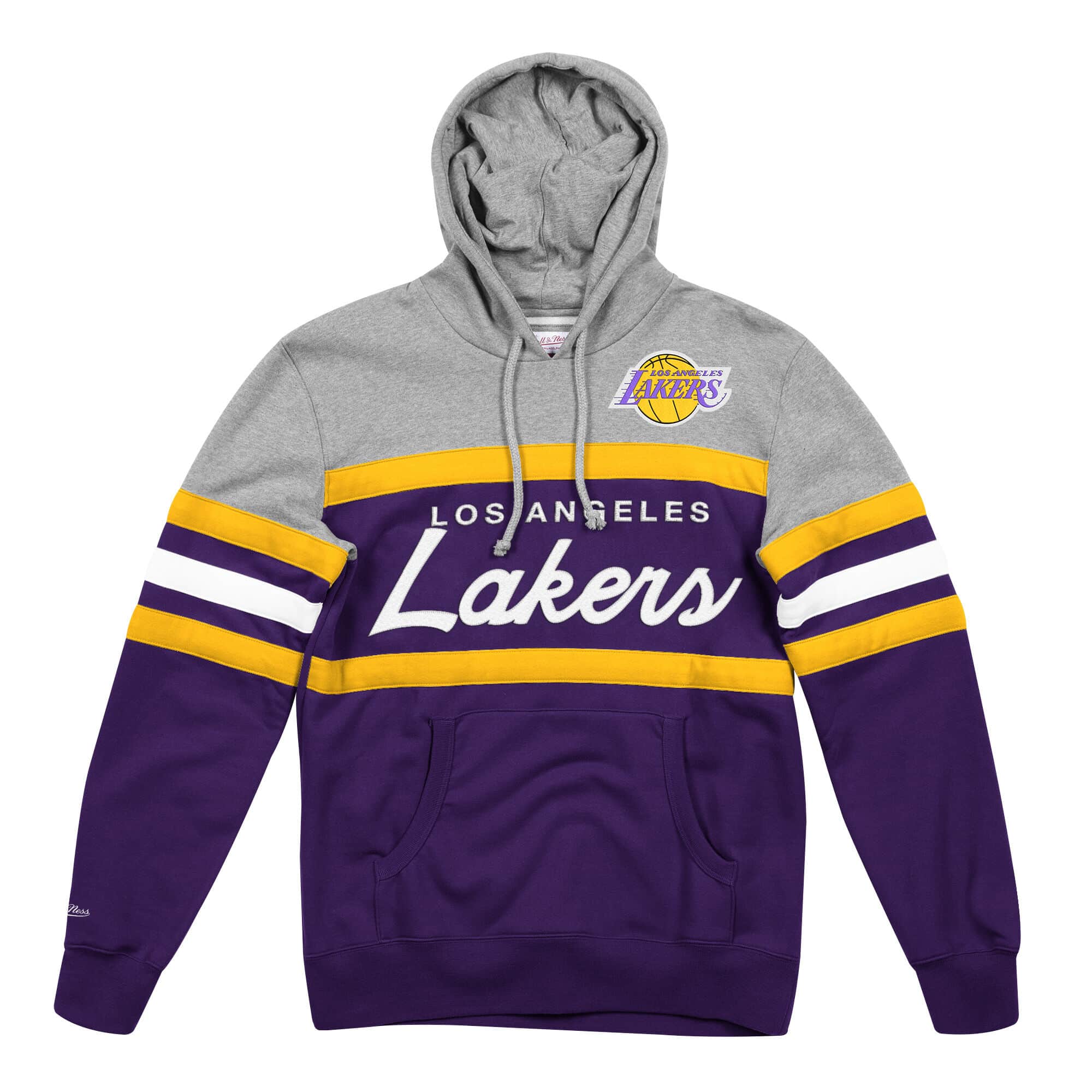 Mitchell And Ness Jumpers Los Angeles Lakers Mitchell & Ness NBA Head Coach Premium Hoodie Jumper - Purple