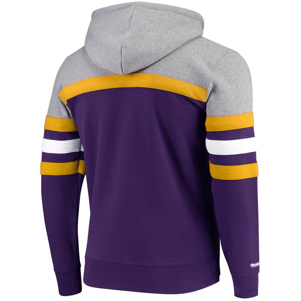 Mitchell And Ness Jumpers Los Angeles Lakers Mitchell & Ness NBA Head Coach Premium Hoodie Jumper - Purple