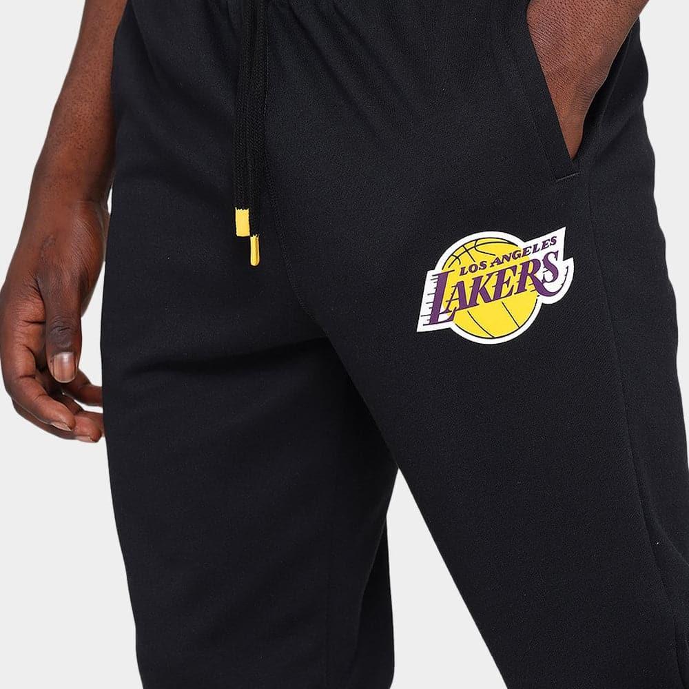 Mitchell And Ness Pants Los Angeles Lakers Mitchell & Ness NBA Hometown Fleece Jogger Pants - Black