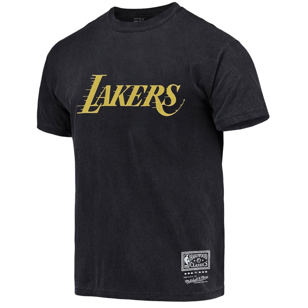 Mitchell And Ness T-Shirts Los Angeles Lakers Mitchell & Ness NBA HWC Back To Back Vintage T-Shirt - Faded Black