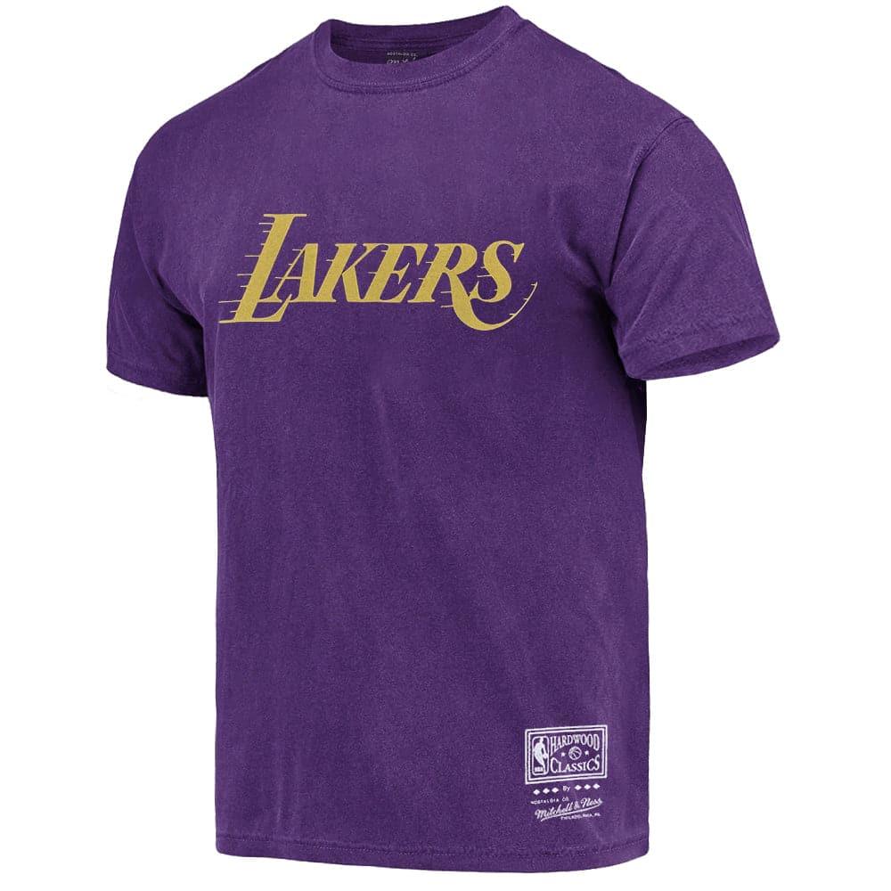Mitchell And Ness T-Shirts Los Angeles Lakers Mitchell & Ness NBA HWC Back To Back Vintage T-Shirt - Faded Purple