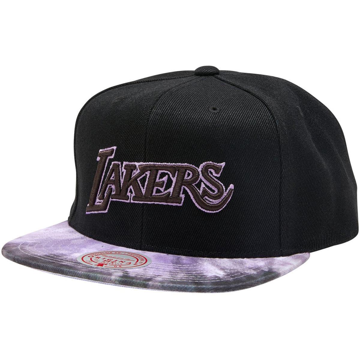 Mitchell And Ness Caps Los Angeles Lakers Mitchell & Ness NBA HWC Blizted Snapback Hat - Black
