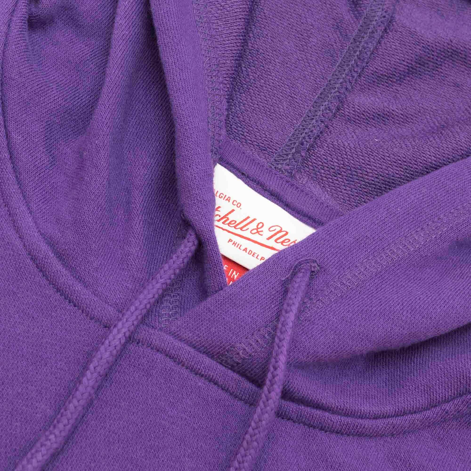 Mitchell And Ness Jumpers Los Angeles Lakers Mitchell & Ness NBA HWC French Terry Short Sleeve Hoodie Jumper - Purple