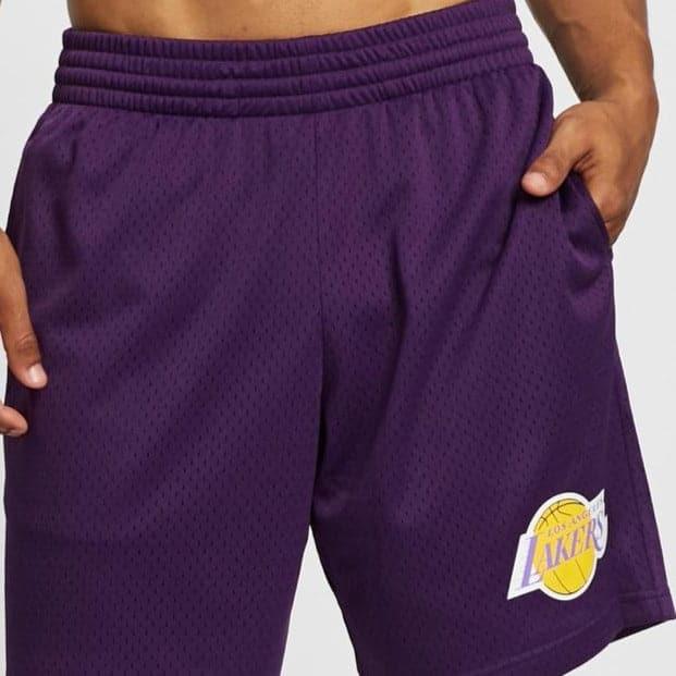 Mitchell And Ness Shorts Los Angeles Lakers Mitchell & Ness NBA HWC Premium Mesh Court Shorts - Purple