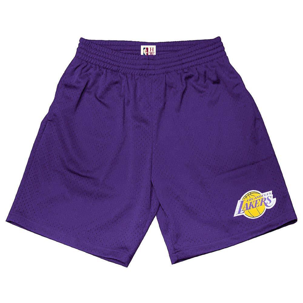 Mitchell And Ness Shorts Los Angeles Lakers Mitchell & Ness NBA HWC Premium Mesh Court Shorts - Purple