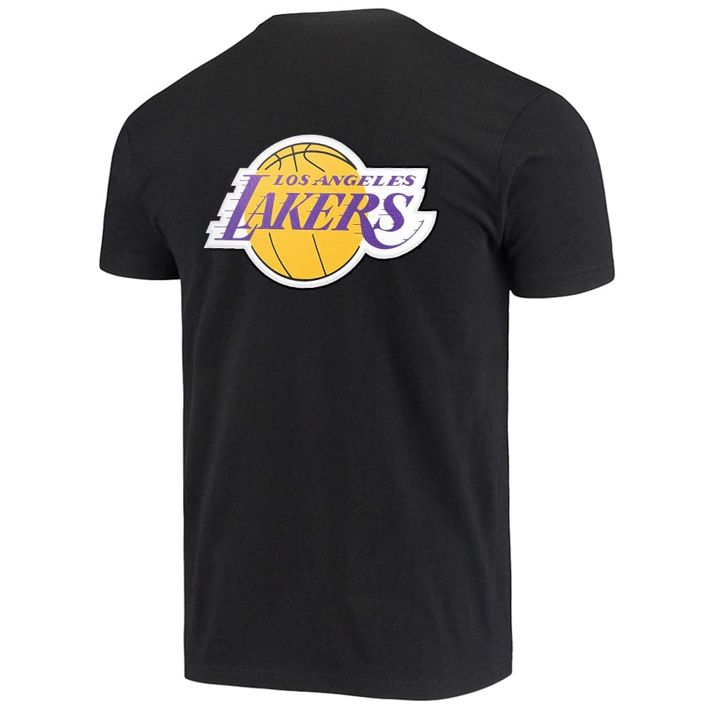 Mitchell And Ness T-Shirts Los Angeles Lakers Mitchell & Ness NBA HWC Retro Repeat T-Shirt - Black