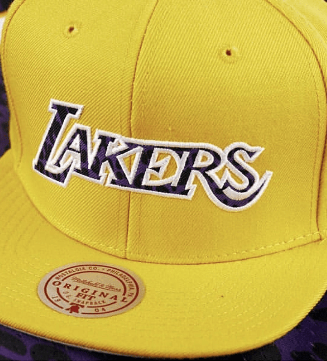Mitchell And Ness Caps Los Angeles Lakers Mitchell & Ness NBA HWC Wildback Snapback Hat - Gold