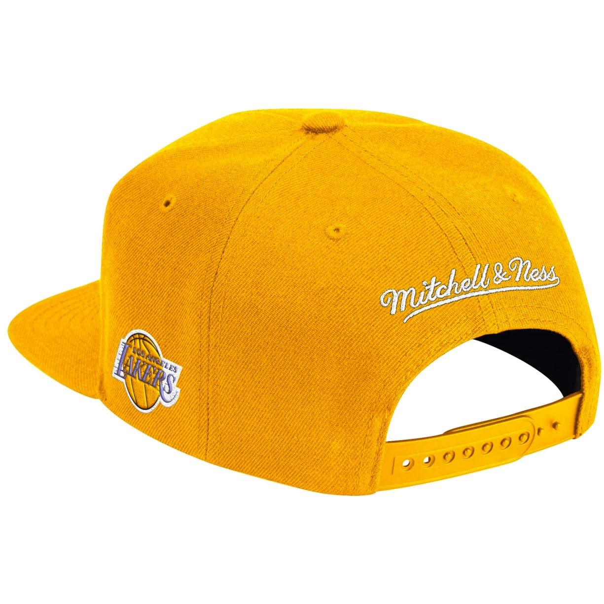Mitchell And Ness Caps Los Angeles Lakers Mitchell & Ness NBA HWC Wildback Snapback Hat - Gold