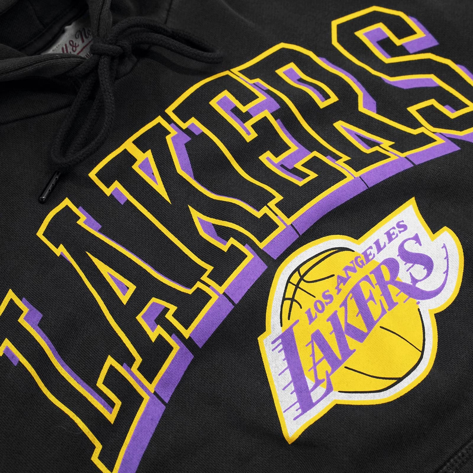 Mitchell And Ness Jumpers Los Angeles Lakers Mitchell & Ness NBA Keyline Vintage Hoodie Jumper - Faded Black
