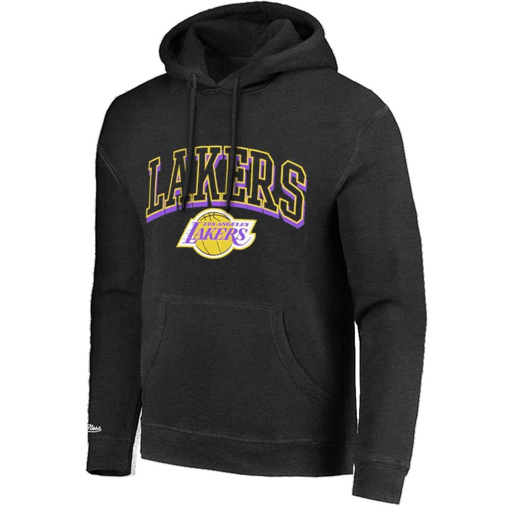 Mitchell And Ness Jumpers Los Angeles Lakers Mitchell & Ness NBA Keyline Vintage Hoodie Jumper - Faded Black