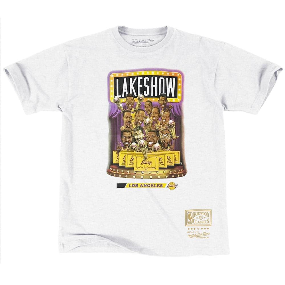 Mitchell And Ness T-Shirts Los Angeles Lakers Mitchell & Ness NBA Lakeshow Cartoon Series Vintage T-Shirt - Vintage White