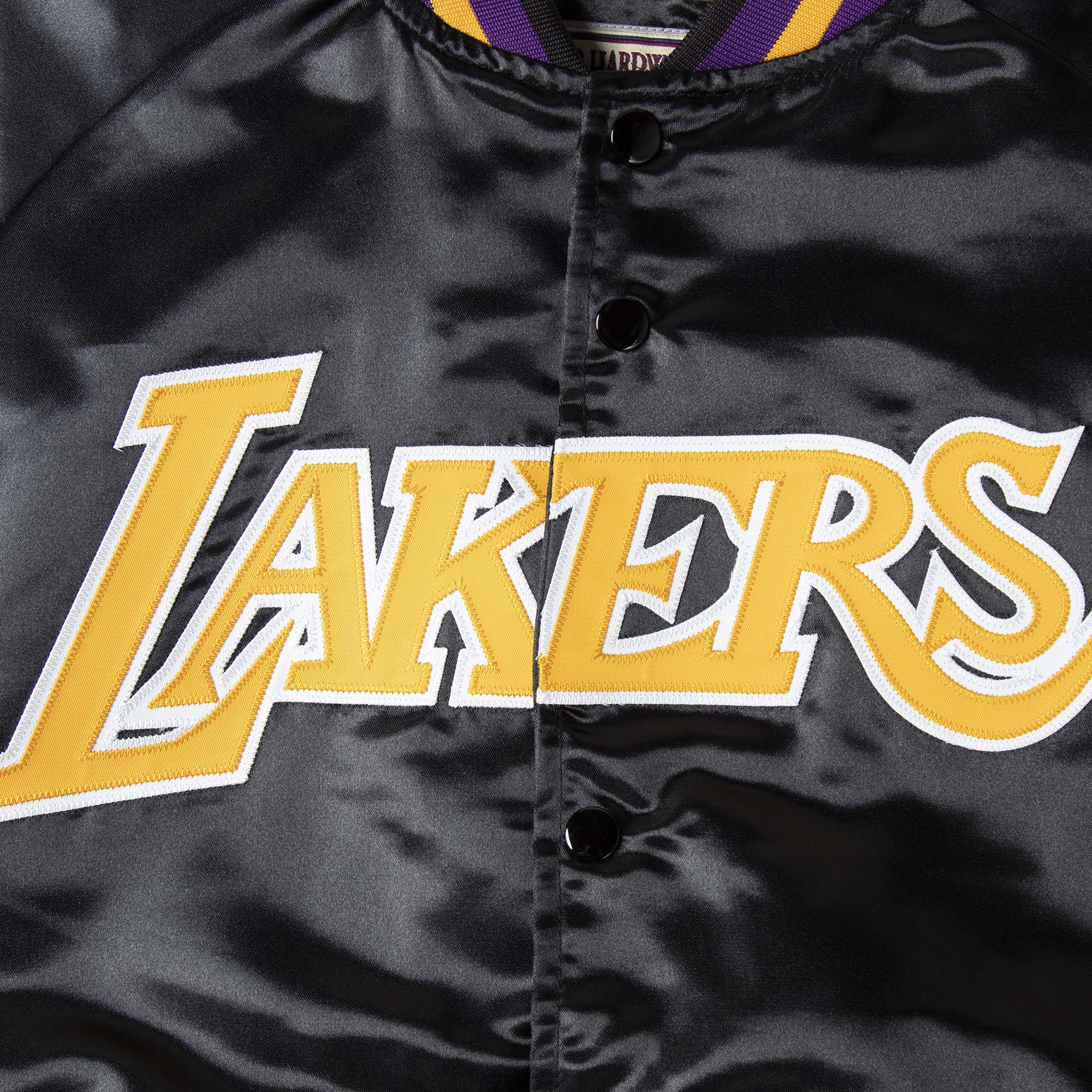 Mitchell And Ness Jackets Los Angeles Lakers Mitchell & Ness NBA Lightweight HWC Satin Jacket - Black