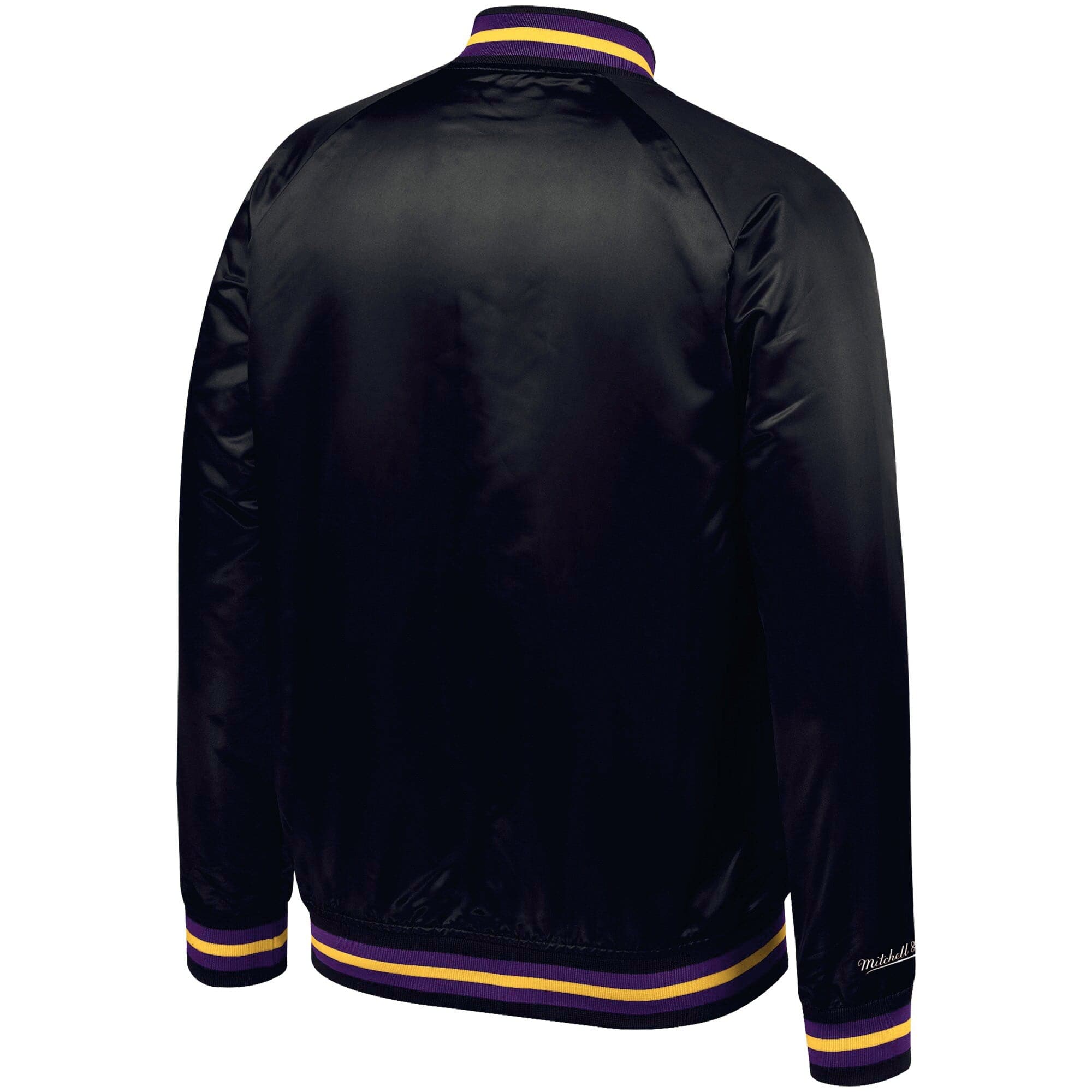 Mitchell And Ness Jackets Los Angeles Lakers Mitchell & Ness NBA Lightweight HWC Satin Jacket - Black
