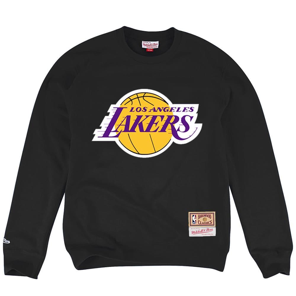 Mitchell And Ness Jumpers Los Angeles Lakers Mitchell & Ness NBA Logo Crew Jumper - Black