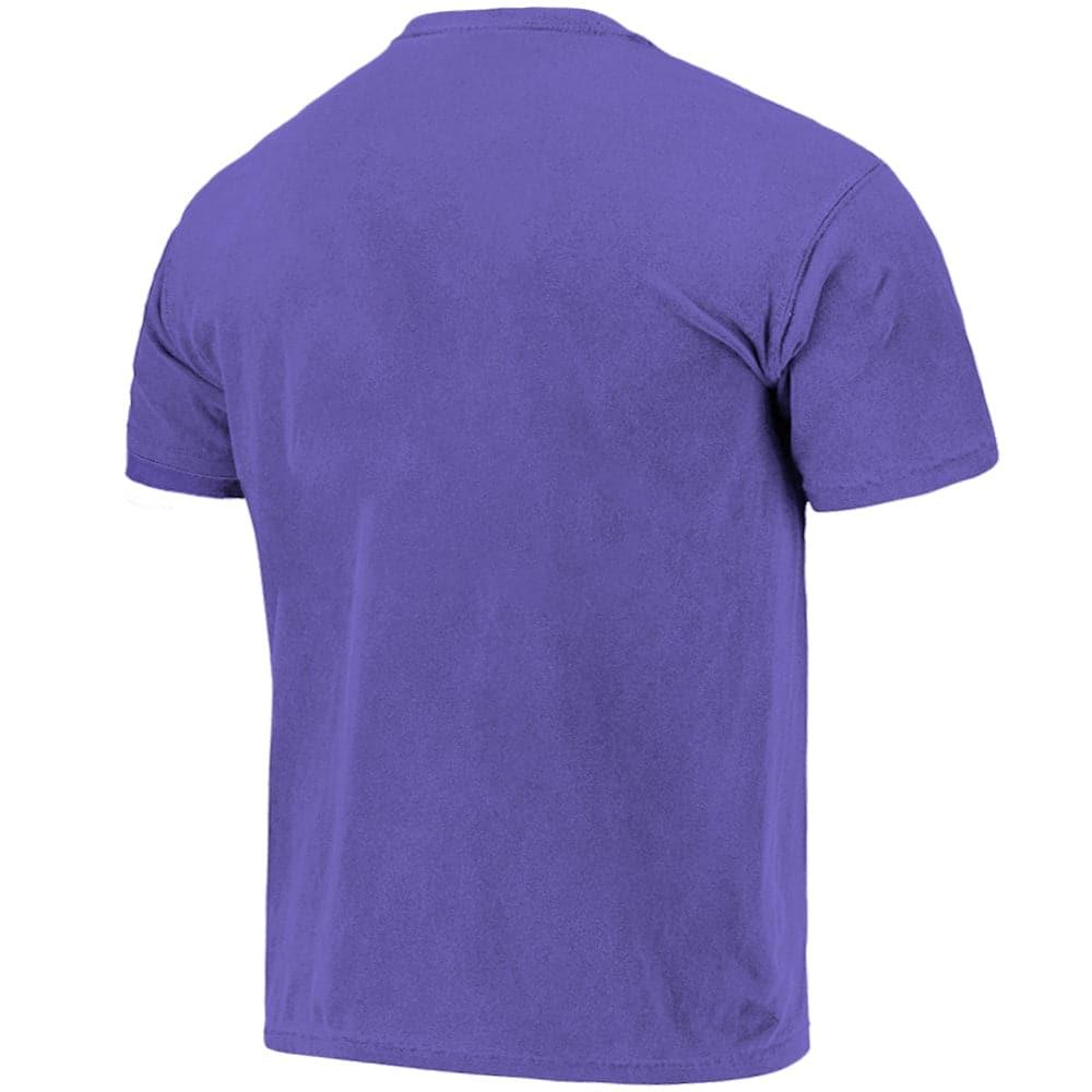 Mitchell And Ness T-Shirts Los Angeles Lakers Mitchell & Ness NBA Metallic Shadow Vintage T-Shirt - Faded Purple