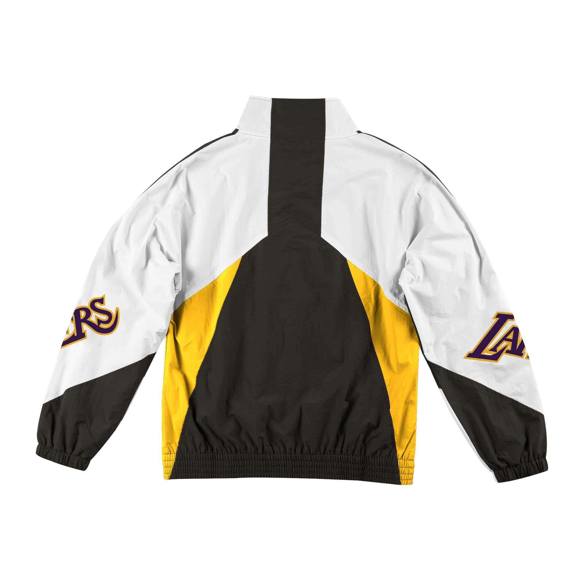 Mitchell And Ness Jackets Los Angeles Lakers Mitchell & Ness NBA Midseason Windbreaker 2.0 Jacket - Black