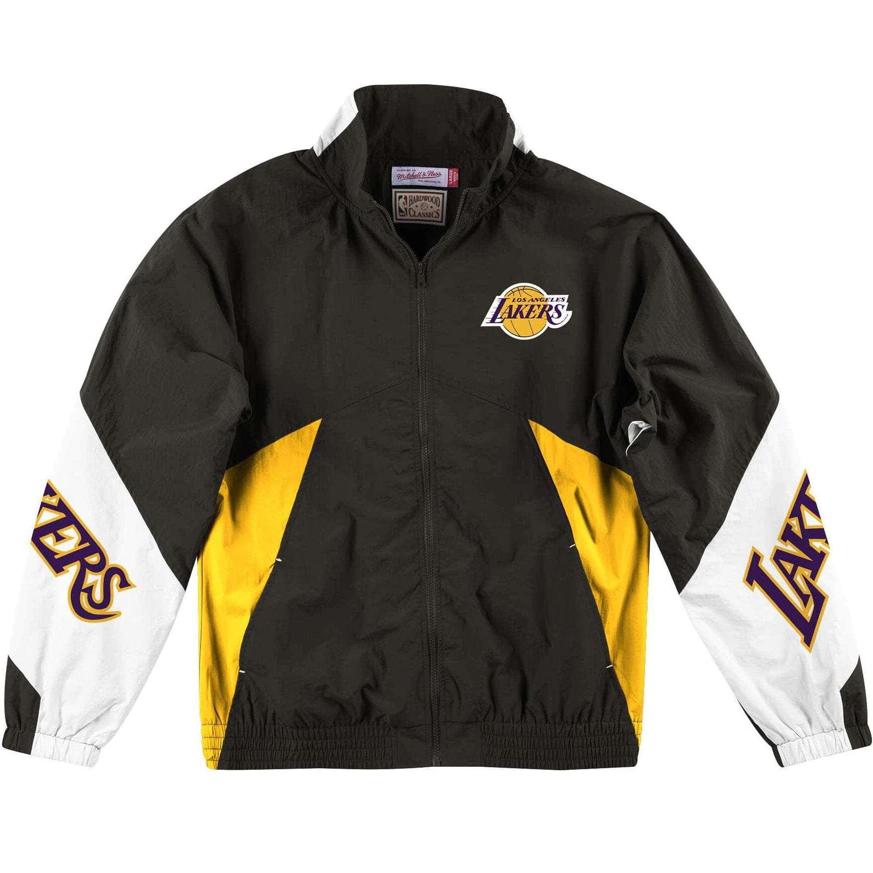 Mitchell And Ness Jackets Los Angeles Lakers Mitchell & Ness NBA Midseason Windbreaker 2.0 Jacket - Black