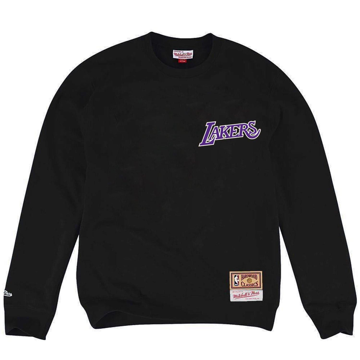 Mitchell And Ness Jumpers Los Angeles Lakers Mitchell & Ness NBA Retro Repeat Crew Jumper - Black