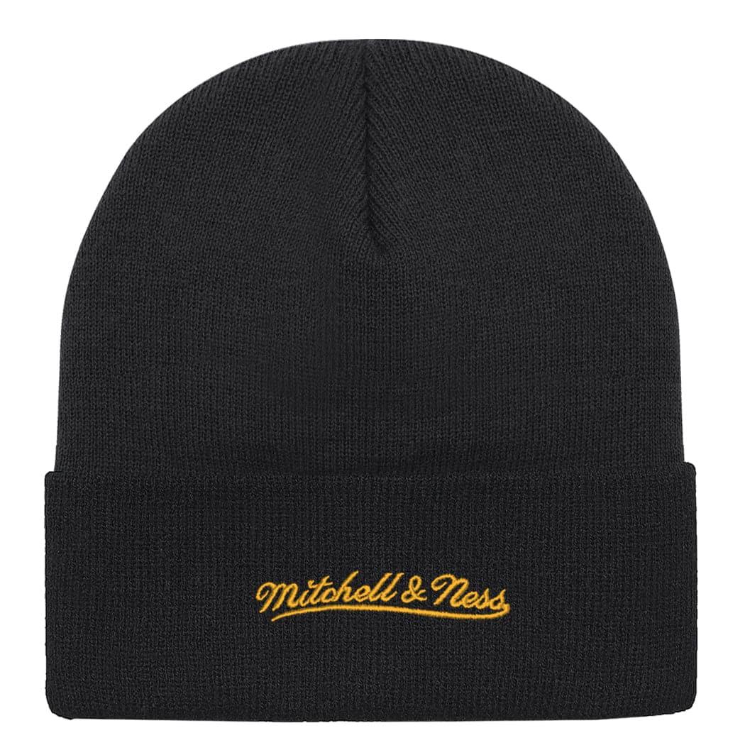 Mitchell And Ness Beanies Los Angeles Lakers Mitchell & Ness NBA Script Cuff Knit Beanie - Black