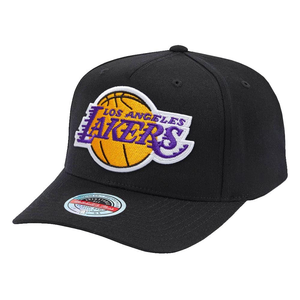 Mitchell And Ness Caps Los Angeles Lakers Mitchell & Ness NBA Team Classic Red Snapback Hat - Black