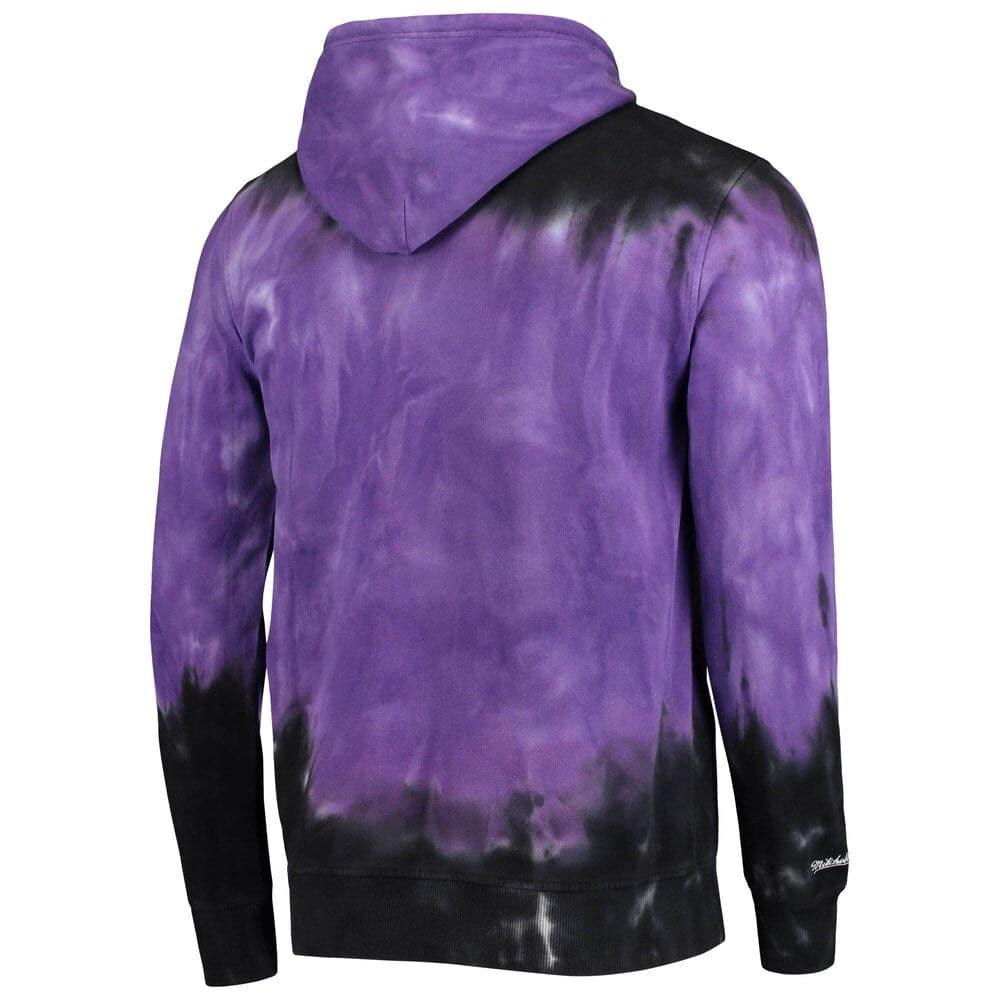 Mitchell And Ness Jumpers Los Angeles Lakers Mitchell & Ness NBA Tie Dye Hoodie Jumper - Purple