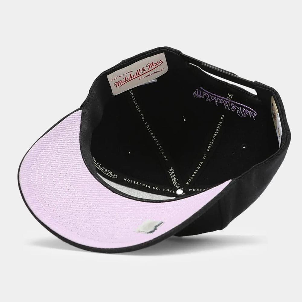 Mitchell And Ness Caps Los Angeles Lakers Mitchell & Ness NBA Tuff Weald 110 Curve Snapback Hat - Black