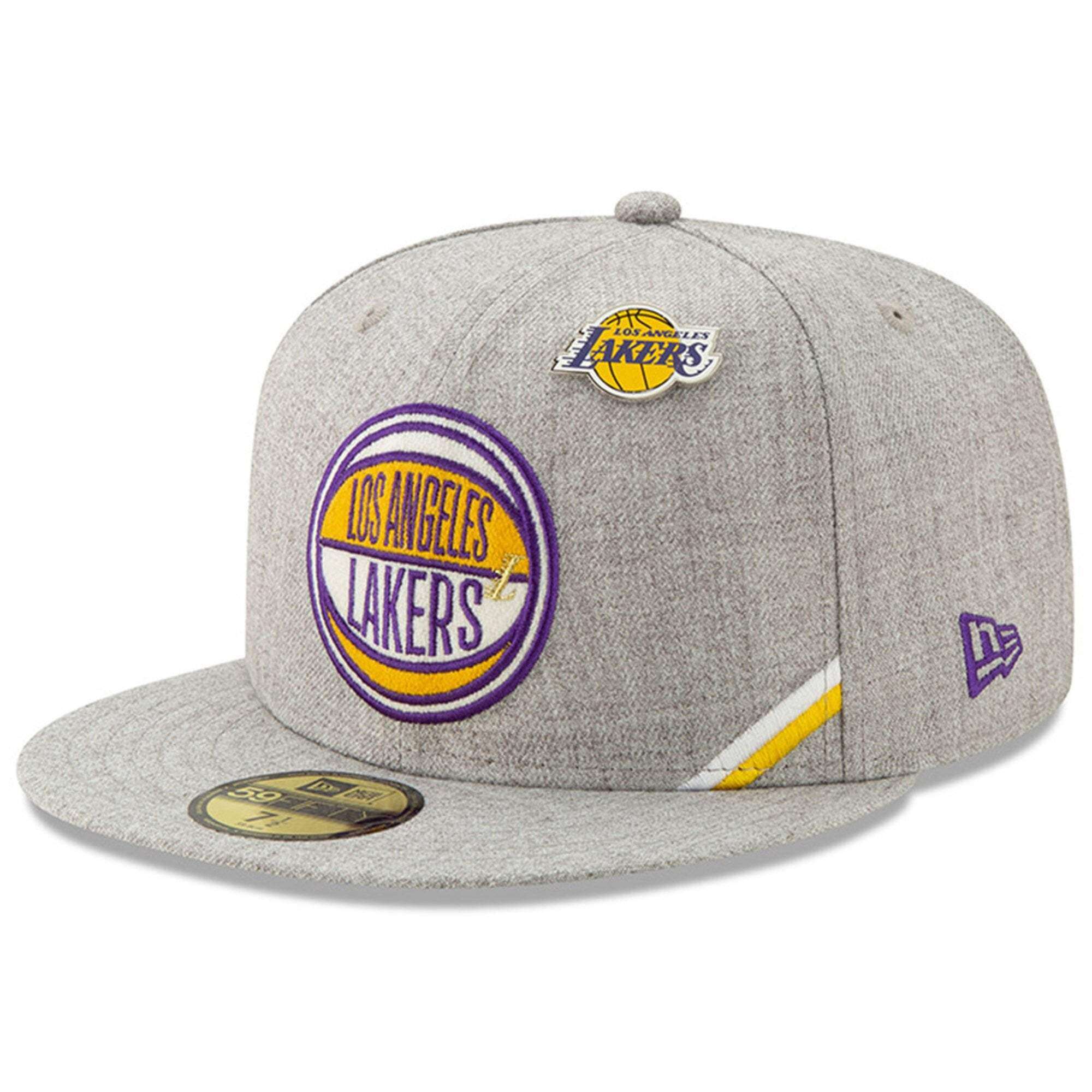 New Era Caps Los Angeles Lakers New Era 2019 NBA Draft 59FIFTY Fitted Hat - Heather