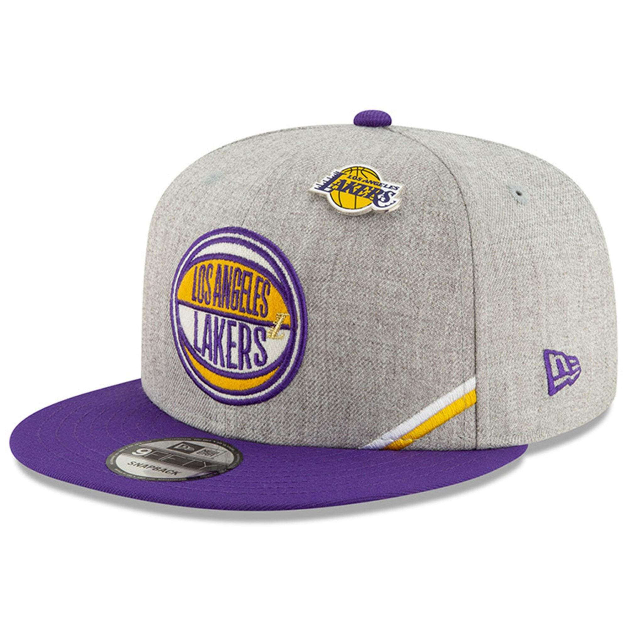New Era Caps Los Angeles Lakers New Era 2019 NBA Draft 9FIFTY Snapback Hat - Heather