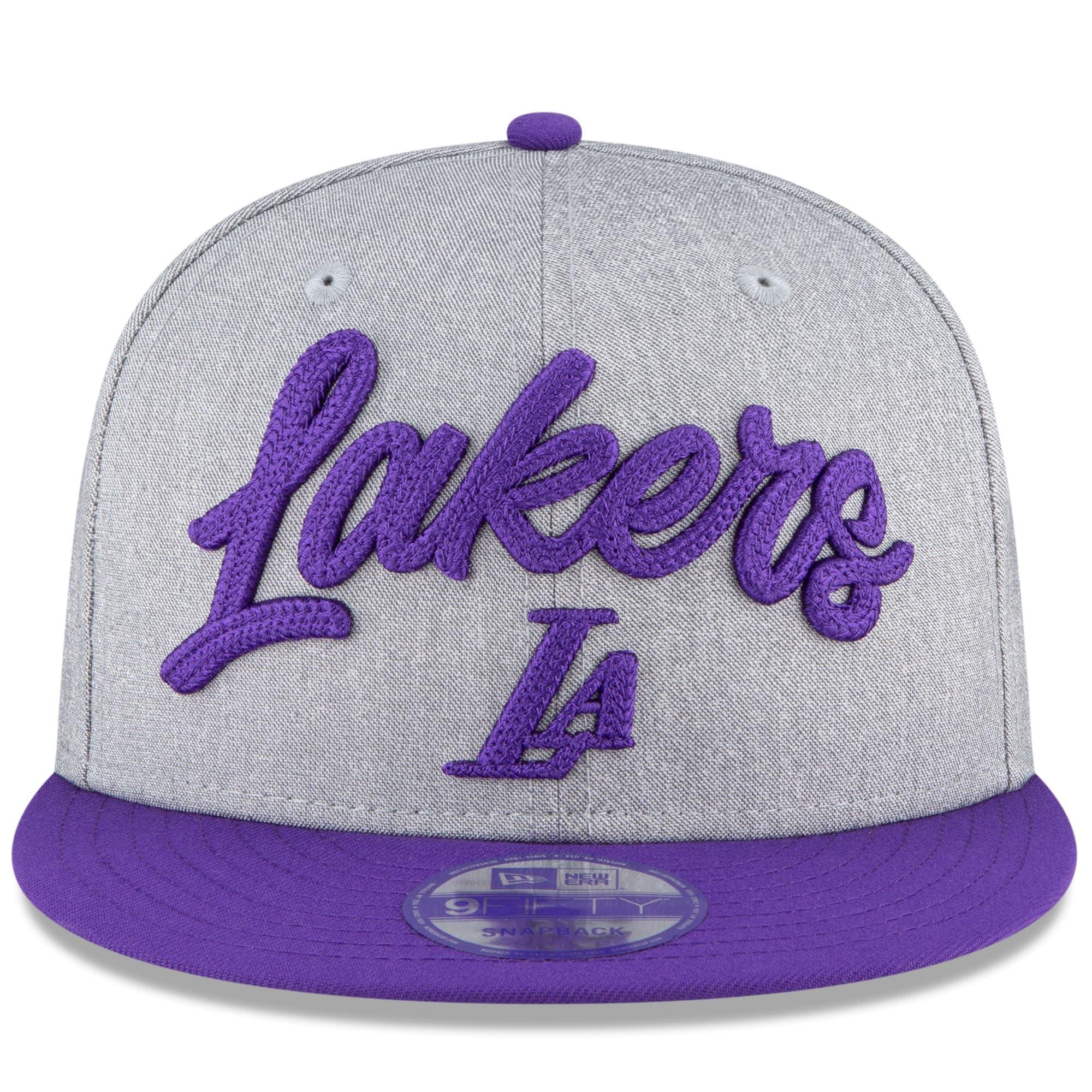 New Era Caps Los Angeles Lakers New Era 2020 NBA Draft 9FIFTY Snapback Hat - Heather Grey
