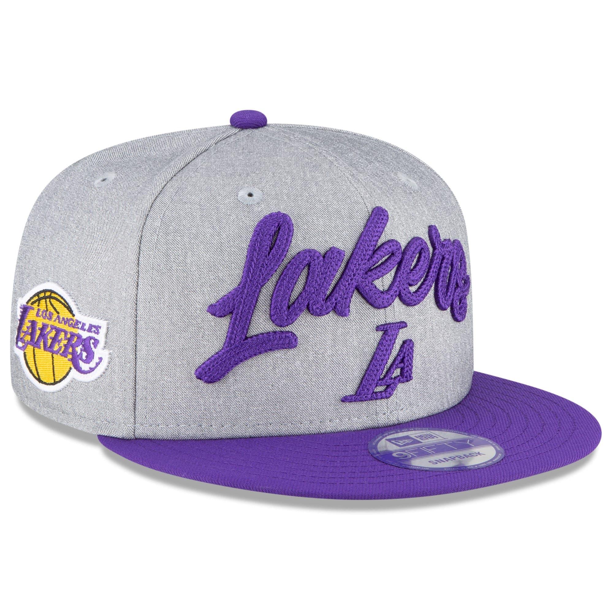 New Era Caps Los Angeles Lakers New Era 2020 NBA Draft 9FIFTY Snapback Hat - Heather Grey
