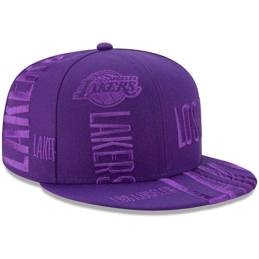 New Era Caps Los Angeles Lakers New Era NBA 2019 Tonal Tip-Off 9FIFTY Snapback Hat - Purple