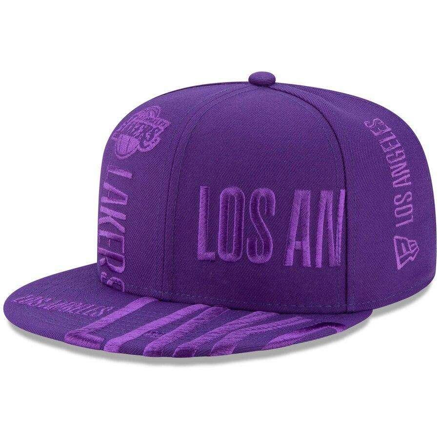 New Era Caps Los Angeles Lakers New Era NBA 2019 Tonal Tip-Off 9FIFTY Snapback Hat - Purple