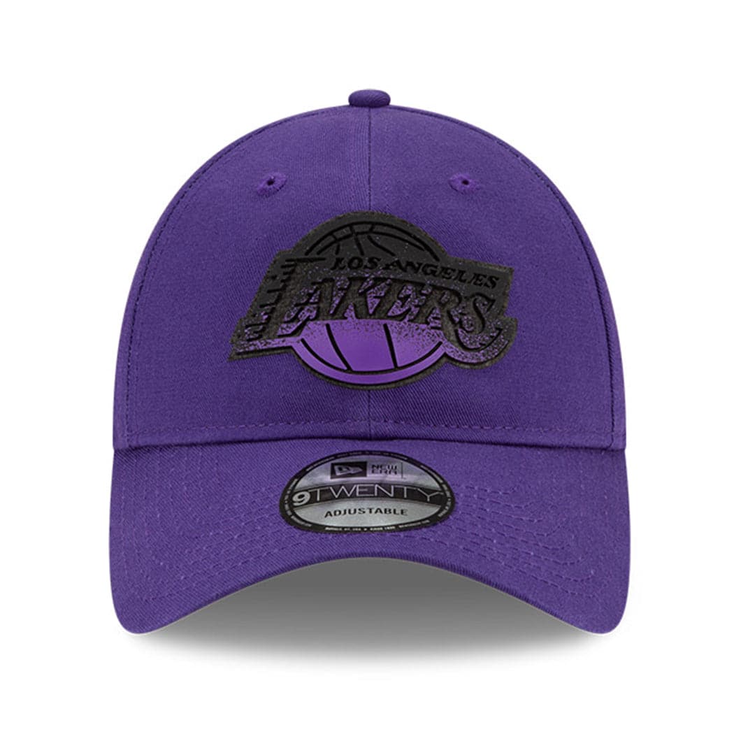 New Era Caps Los Angeles Lakers New Era NBA 2021 Back Half 9TWENTY Curved Hat - Purple