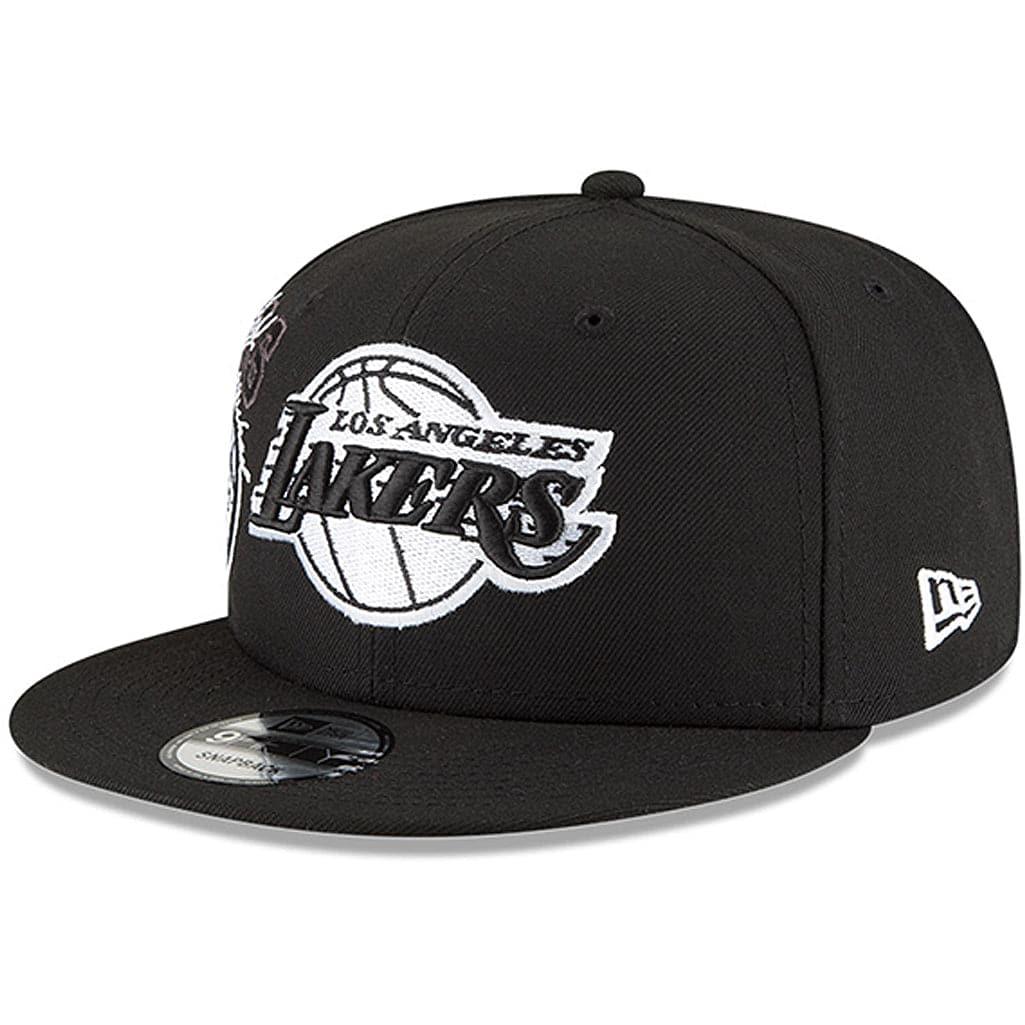 New Era Caps Los Angeles Lakers New Era NBA 21-22 Back Half 9FIFTY Snapback Hat - Black