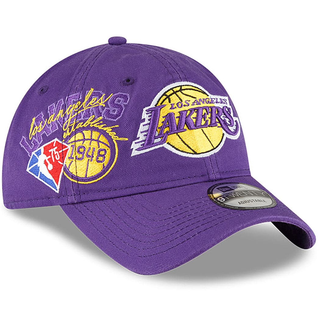 New Era Caps Los Angeles Lakers New Era NBA 21-22 Back Half 9TWENTY Hat - Purple