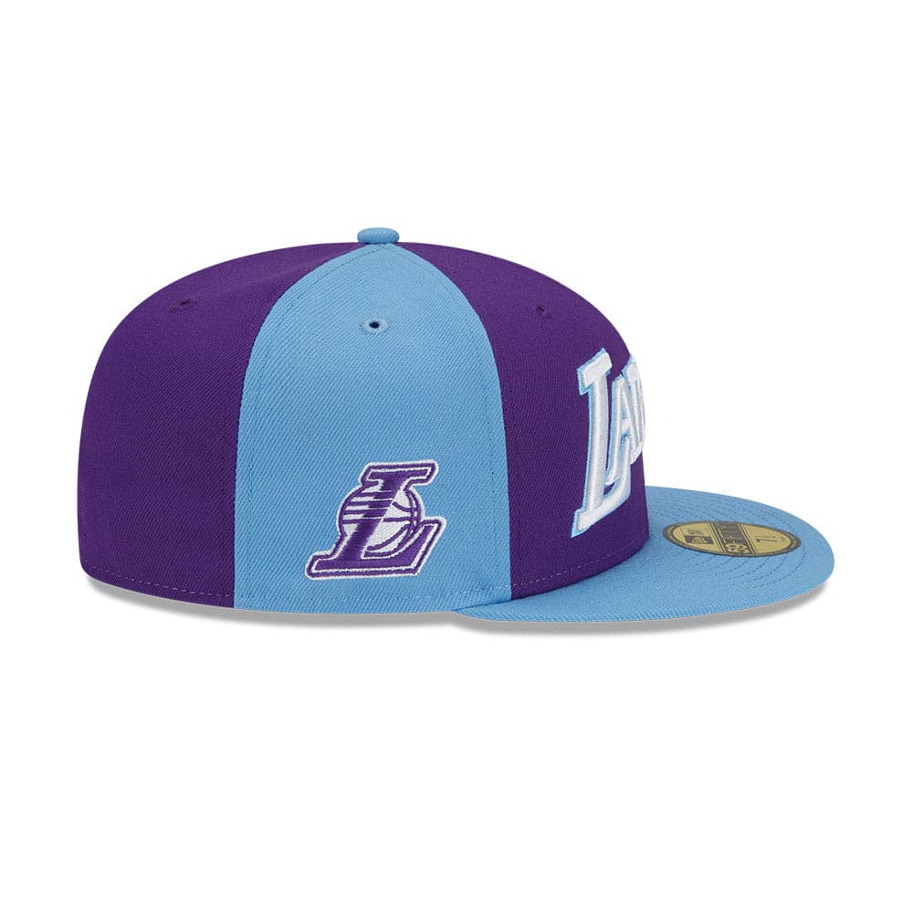 New Era Caps Los Angeles Lakers New Era NBA 21-22 City Edition 59FIFTY Fitted Hat - Purple