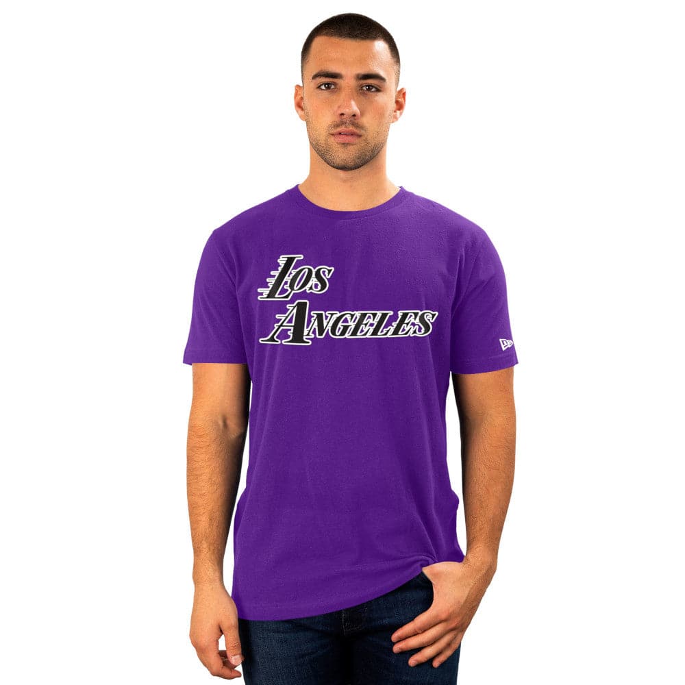 New Era T-Shirts Los Angeles Lakers New Era NBA 22-23 City Edition T-Shirt - Purple