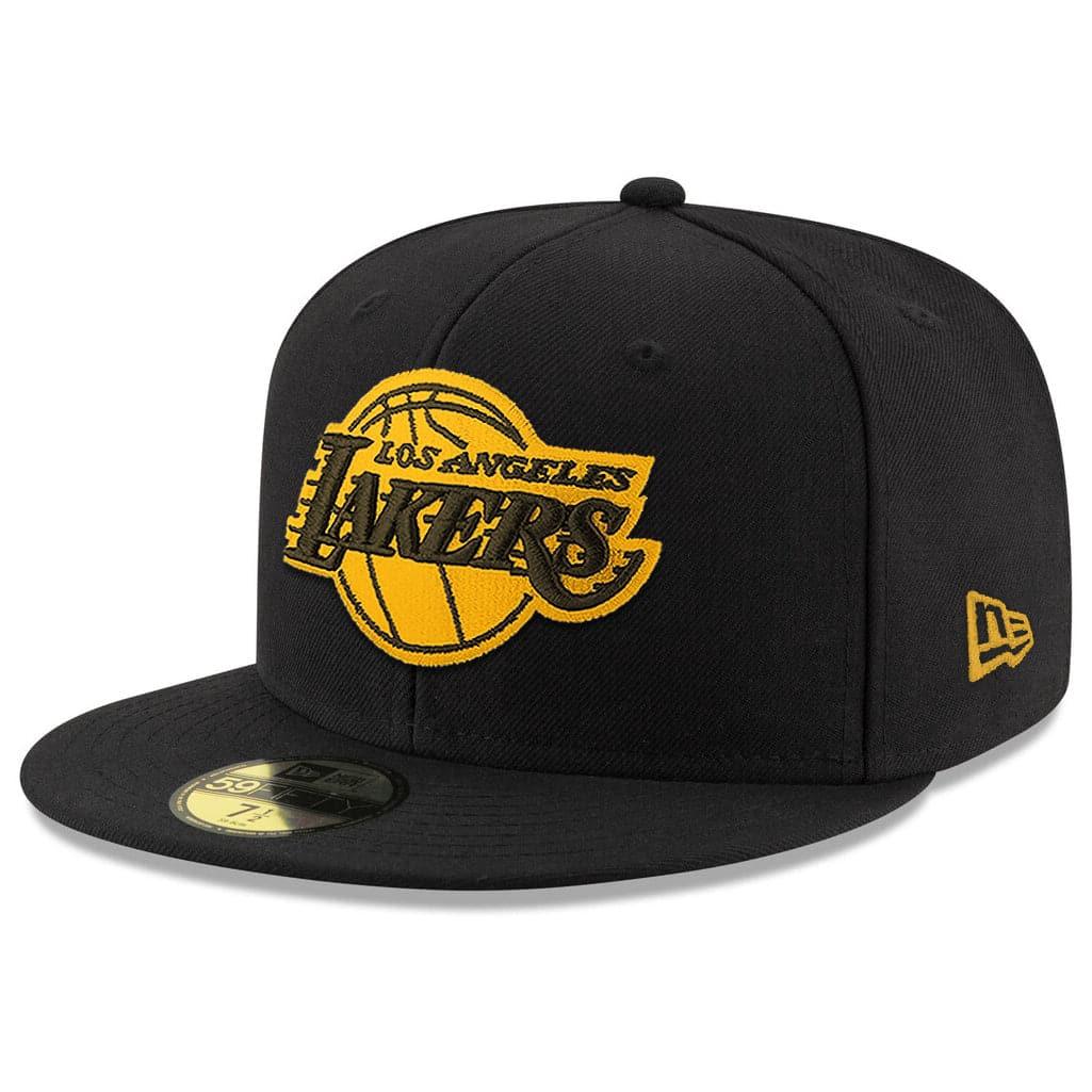 New Era Caps Los Angeles Lakers New Era NBA Amber Logo 59FIFTY Fitted Hat - Black