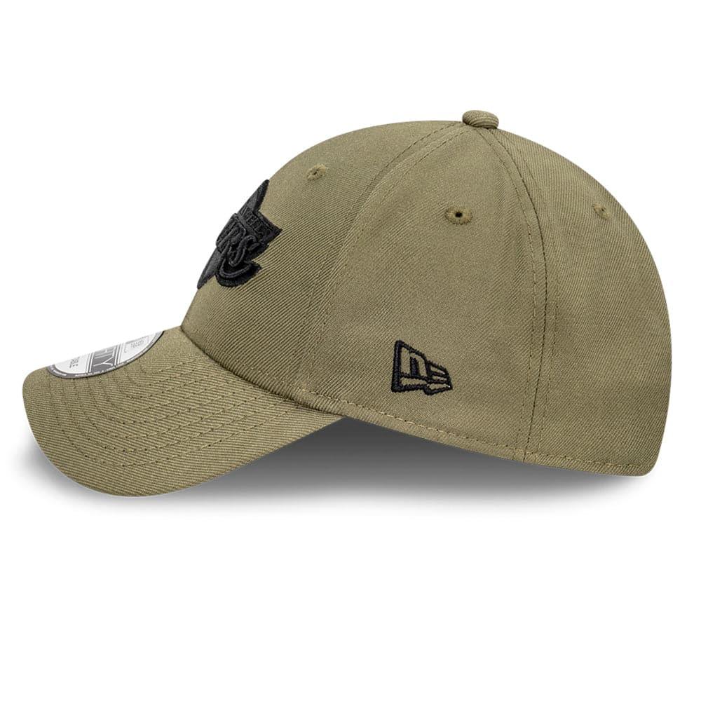 New Era Caps Los Angeles Lakers New Era NBA Black Tonal 9FORTY Snapback Curve Hat - Olive
