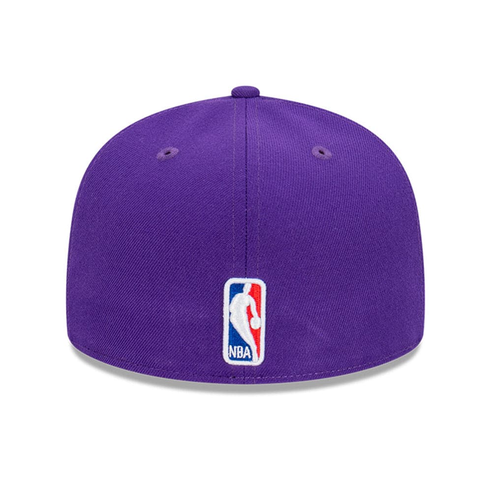 New Era Caps Los Angeles Lakers New Era NBA Blockout 59FIFTY Fitted Hat - White