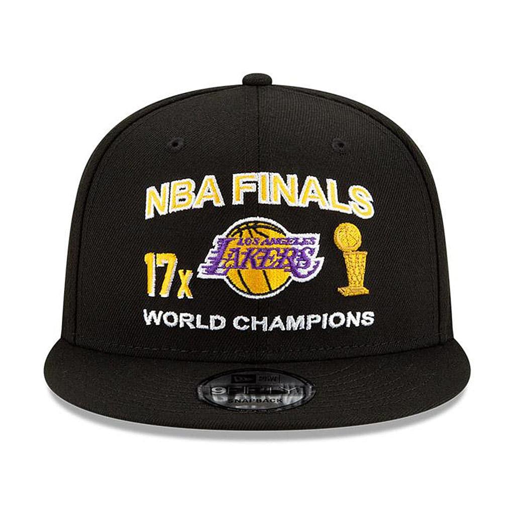 New Era Caps Los Angeles Lakers New Era NBA Champions Icon 9FIFTY Snapback Hat - Black