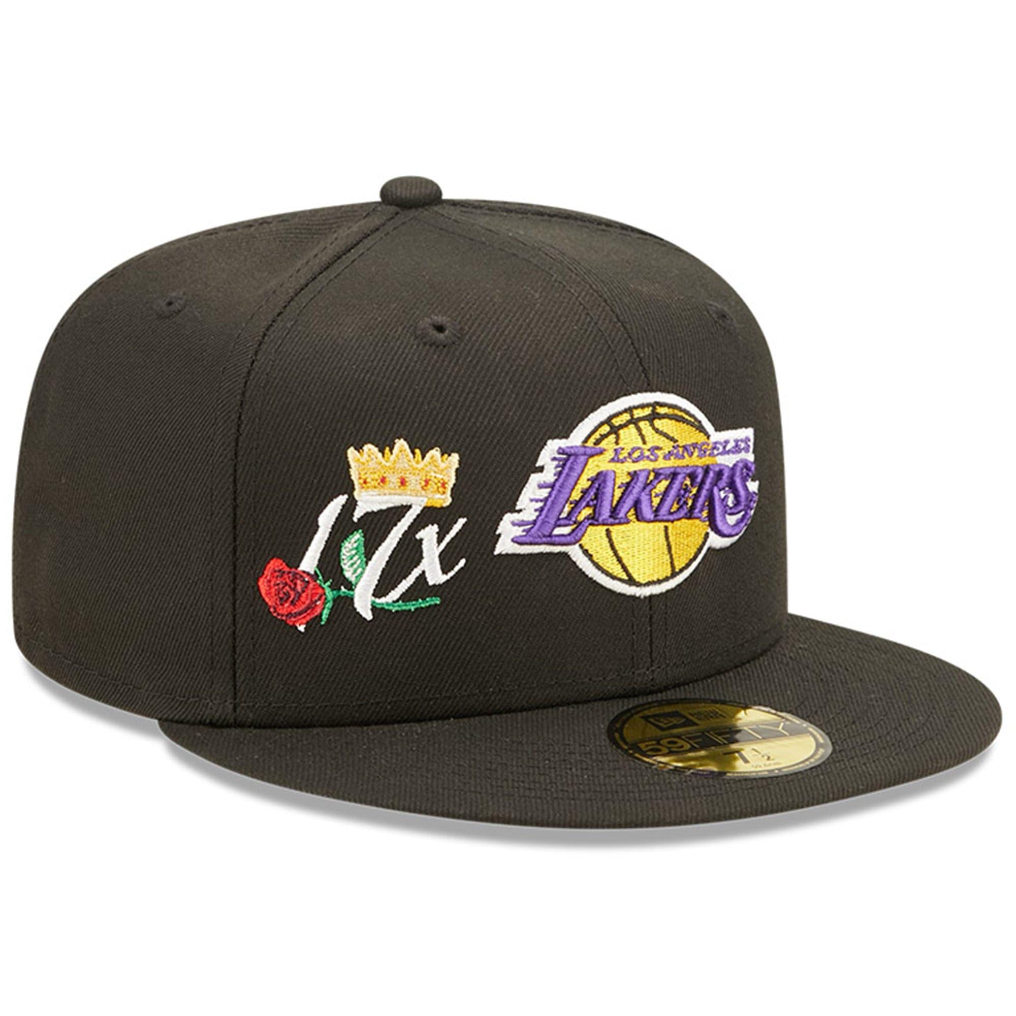 New Era Caps Los Angeles Lakers New Era NBA Crown Champs 59FIFTY Fitted Hat - Black