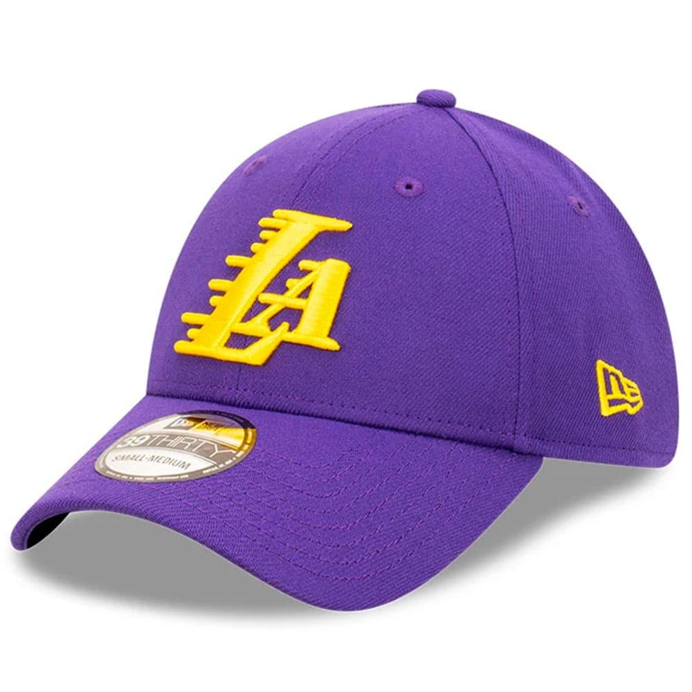 New Era Caps Los Angeles Lakers New Era NBA Dissected Logo 39THIRTY Flex Fit Curve Hat - Purple