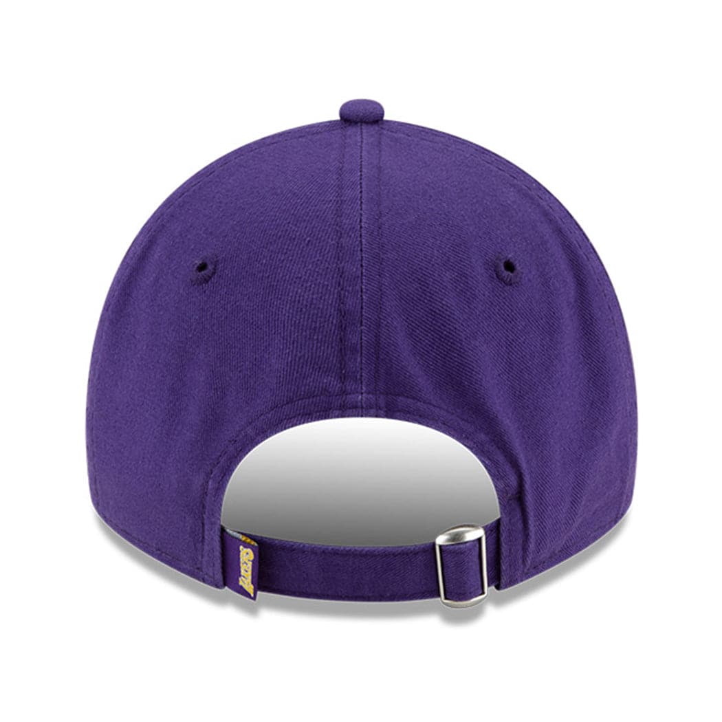 New Era Caps Los Angeles Lakers New Era NBA Ligature 9TWENTY Curved Hat - Purple