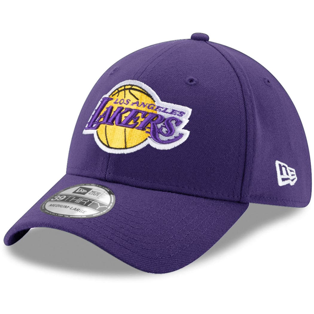 New Era Caps Los Angeles Lakers New Era NBA Team 39THIRTY Flex Fit Curve Hat - Purple