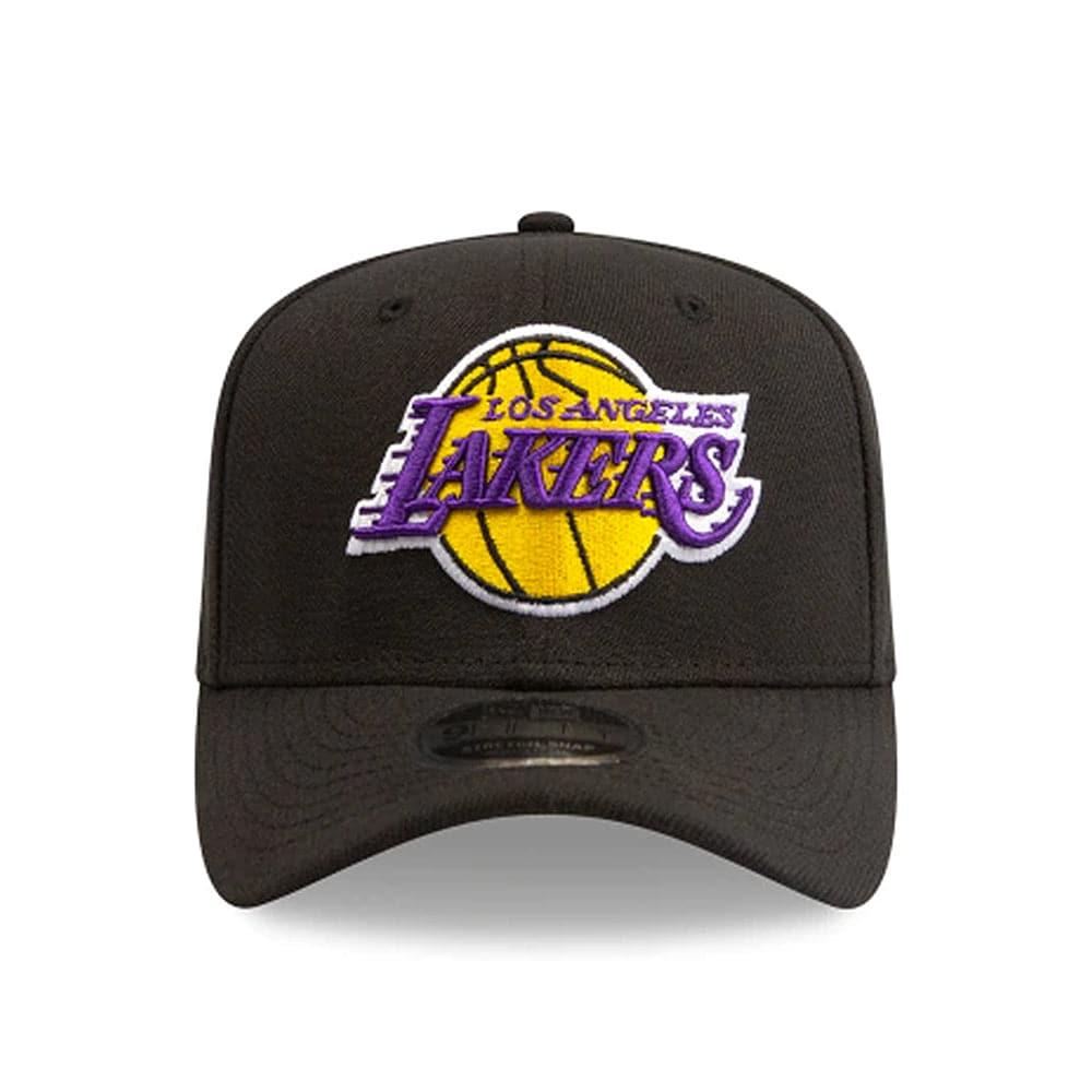 New Era Caps Los Angeles Lakers New Era NBA Team 9FIFTY Stretch-Snap Curve Snapback Hat - Black